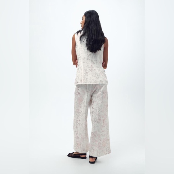 ZARA METALLIC EFFECT 2Pcs Vest and Culottes set - Picture 5 of 15